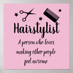 Poster Hairstylist Cote Hairdresser Engraçado Estrelas Ro