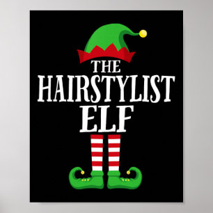Poster Hairstylist Elf Matching Family Group Natal Pa