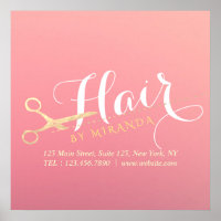 Hairstylist Makeup Salon Modern Pink Tesoura Doura