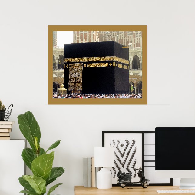 Poster Hajj Pilgrims na Kaaba, Meca, Arábia Saudita (Escritório em casa)