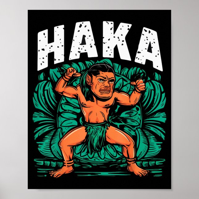 Poster Haka Dance Funny Maori Dance Culture Outfit  (Frente)