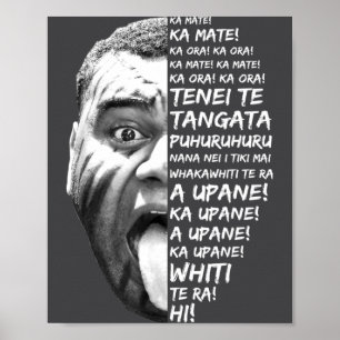 Poster Haka Nova Zelândia Maori Nova Zelândia Fãs Rugby _