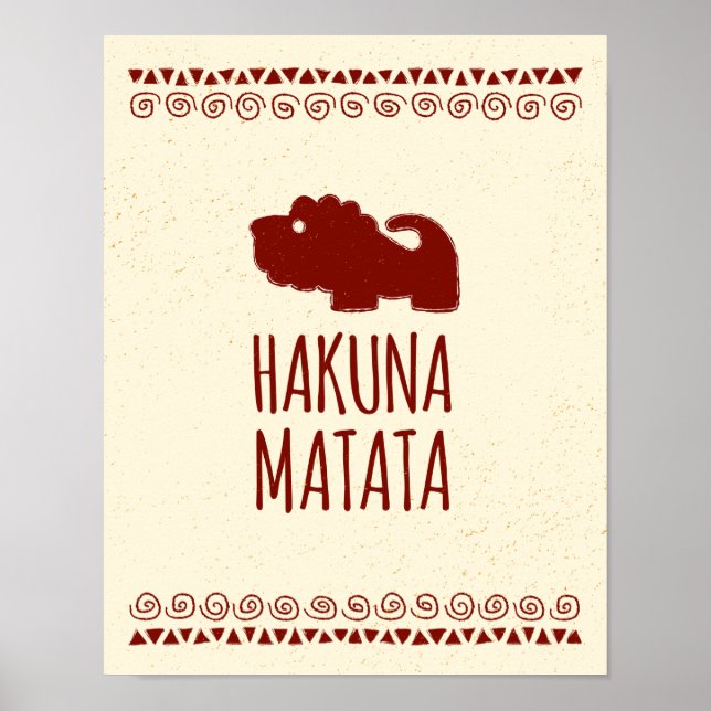 Poster Hakuna Matata Lion (Frente)