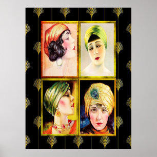 Poster Hal Phyff Art Deco Damies 1926