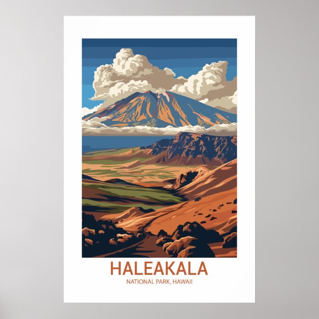 Poster Haleakala National Park Hawaii EUA (Frente)