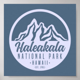 Poster Haleakala National Park Hawaii Hiking