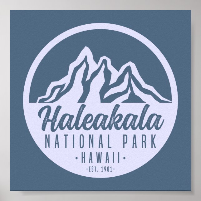 Poster Haleakala National Park Hawaii Hiking (Frente)