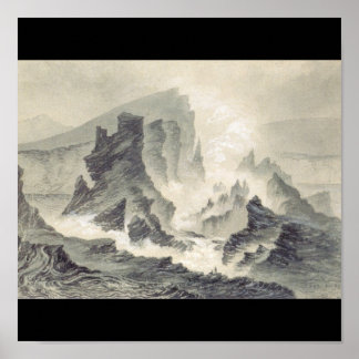 Pôster Halemaumau cerca de 1879 Havaí