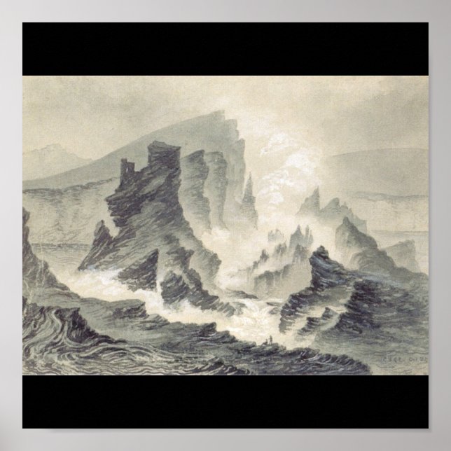 Pôster Halemaumau cerca de 1879 Havaí (Frente)