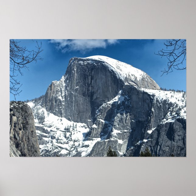 Poster Half Dome no Inverno com Neve - Yosemite (Frente)