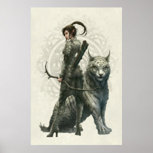 Pôster HALF ELF GIRL por Kerem Beyit