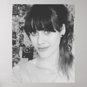 Poster HalfAngel66 preto e branco