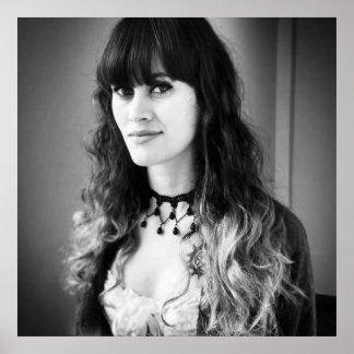 Poster HalfAngel66 Preto e Branco