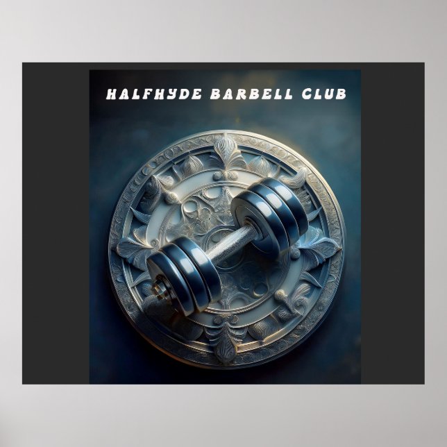 Poster halfído Barbell Club (Frente)