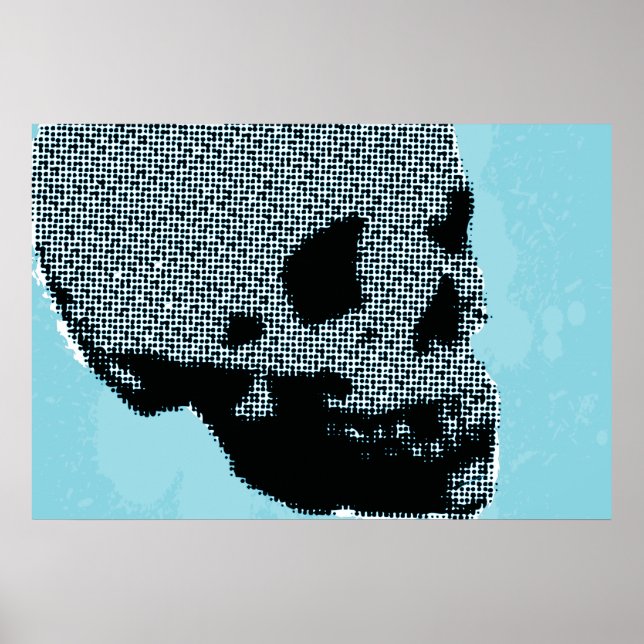 Poster Halftone Skull (Frente)