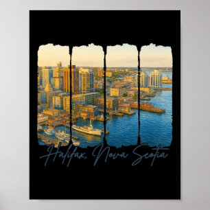 Poster Halifax Nova Scotia Viagem Trip Brushstroke Halifa