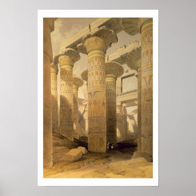 Pôster Hall of Columns, Karnak, de "Egito e Nubia", V (Frente)