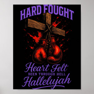 Poster Hallelujah Sentido e Duromente Lutado - Boxe Crist