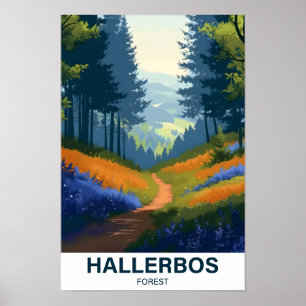 Poster Hallerbos Forest Halle Brabant Flandria Belgia