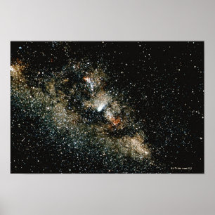 Poster Halleys Comet  in the Milky Way