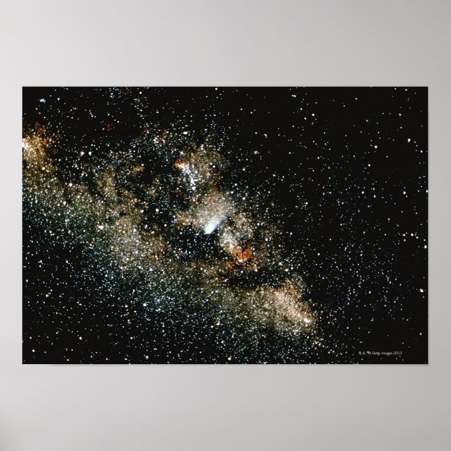 Poster Halleys Comet  in the Milky Way (Frente)