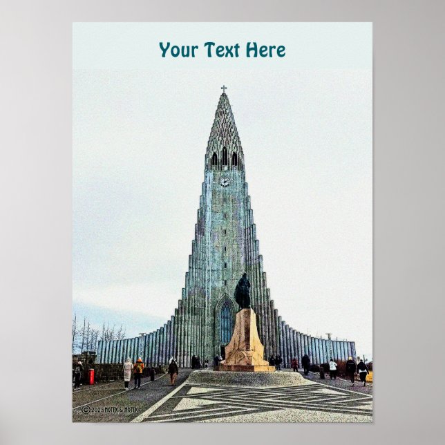 Poster Hallgrímskirkja, Reykjavik (Frente)