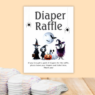 Poster Hallloween Monster Fralda Raffle
