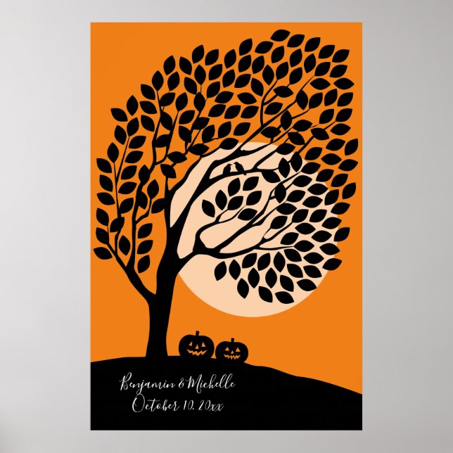 Poster Halloween - 150 Signature Guest Book Alternativo (Frente)