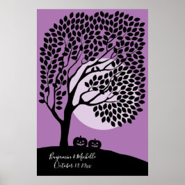 Poster Halloween - 250 Alternativa de Livro de Visitas co