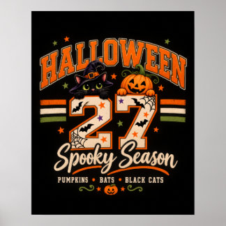 Poster Halloween 27 Temporada Assustadora Varsity Gato Pr