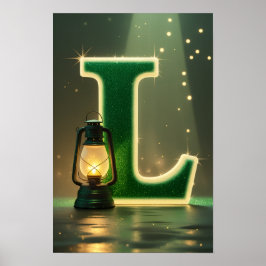 Poster Halloween Alphabet Kids ABC Letter L