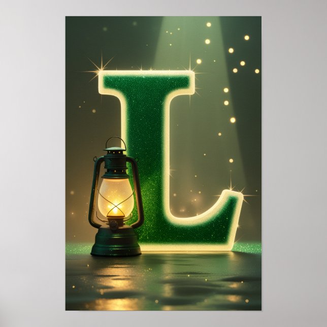 Poster Halloween Alphabet Kids ABC Letter L (Frente)