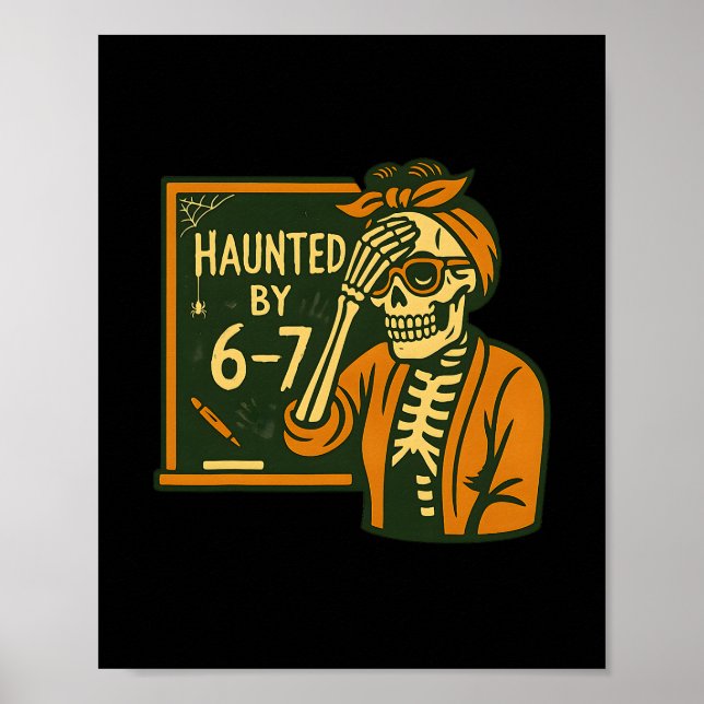 Poster Halloween Assombrado 67 Seis Sete Meme 1 (14)  (Frente)