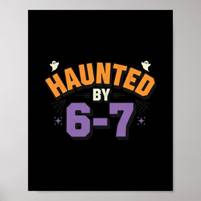 Poster Halloween Assombrado 67 Seis Sete Meme 1 (15)  (Frente)