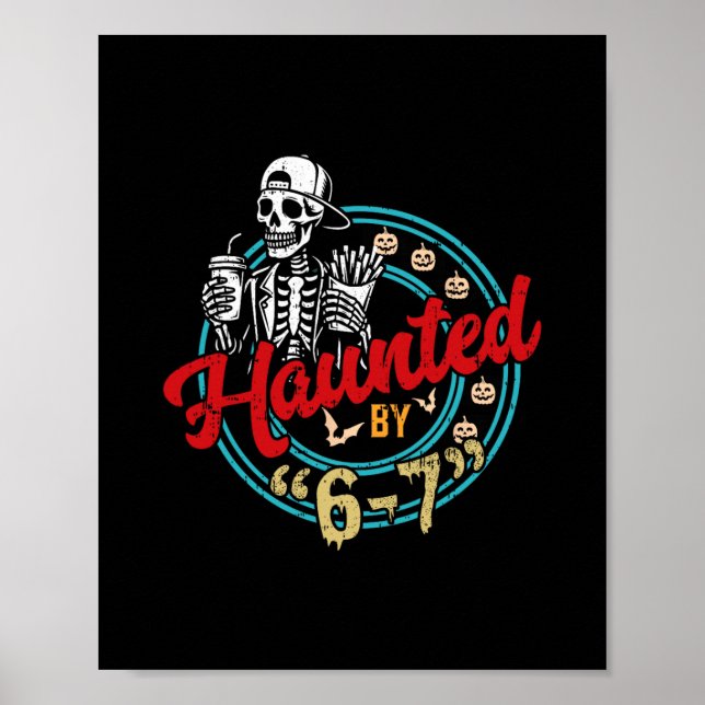 Poster Halloween Assombrado 67 Seis Sete Meme 1 (24)  (Frente)