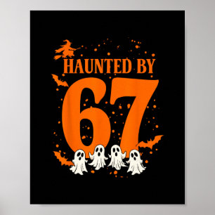 Poster Halloween Assombrado Assombrado 67 Número 67 Seis 