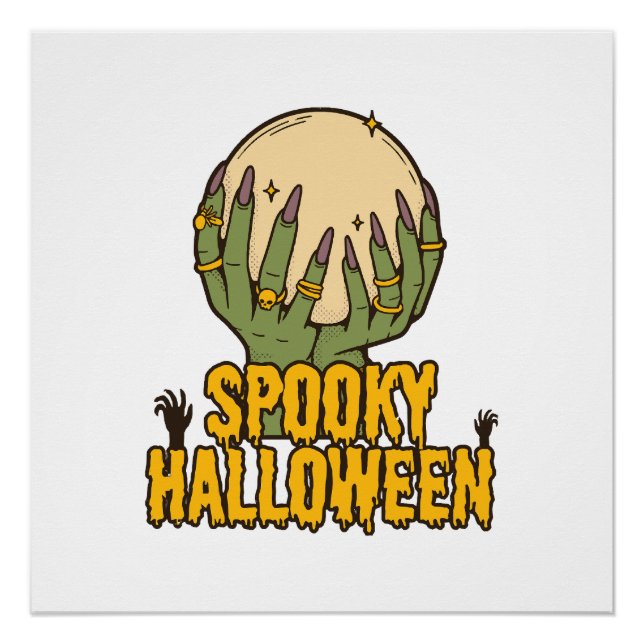 Pôster halloween assustador (Frente)