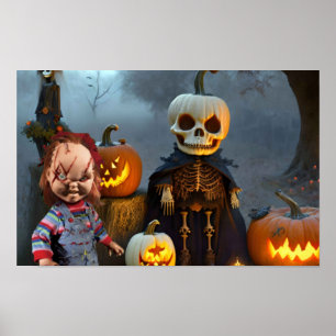 Poster Halloween assustador.
