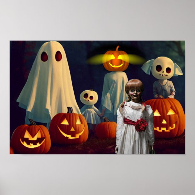 Poster Halloween assustador. (Frente)