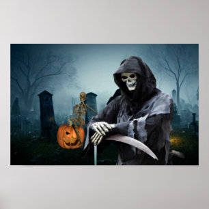 Poster Halloween assustador.