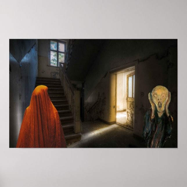 Poster Halloween assustador. (Frente)