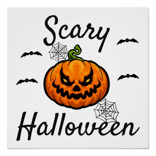 Pôster Halloween Assustador (Frente)