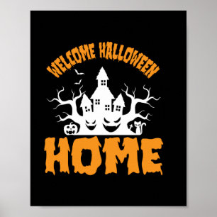 Poster Halloween Bem-Vindo Halloween Em Casa Aniversário