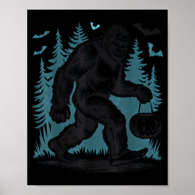 Poster Halloween Bigfoot Pumpkin  (Frente)