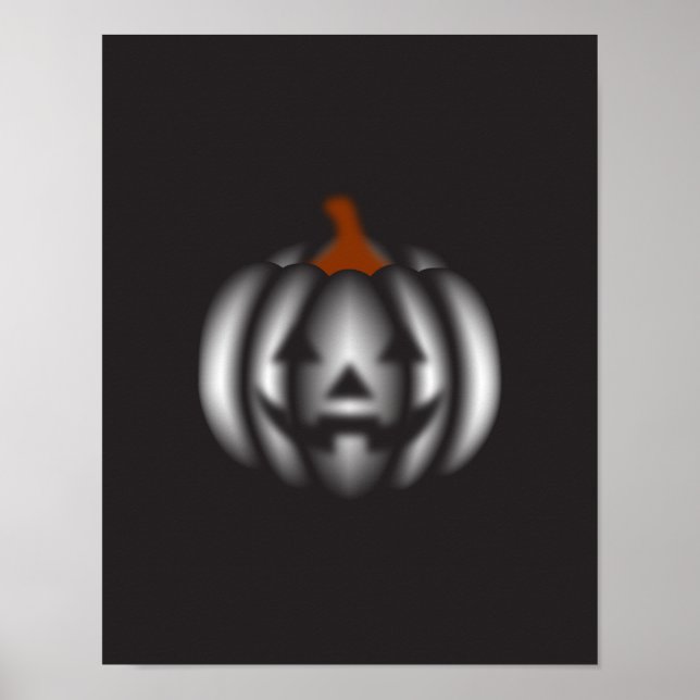 Poster Halloween black pumpkin  (Frente)