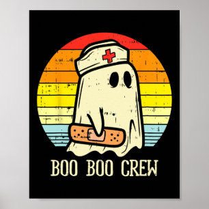 Poster Halloween Boo Boo Crew Ghost Enfermeira Retro Hall