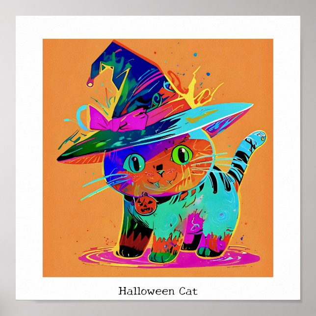 Poster Halloween Cat (Frente)
