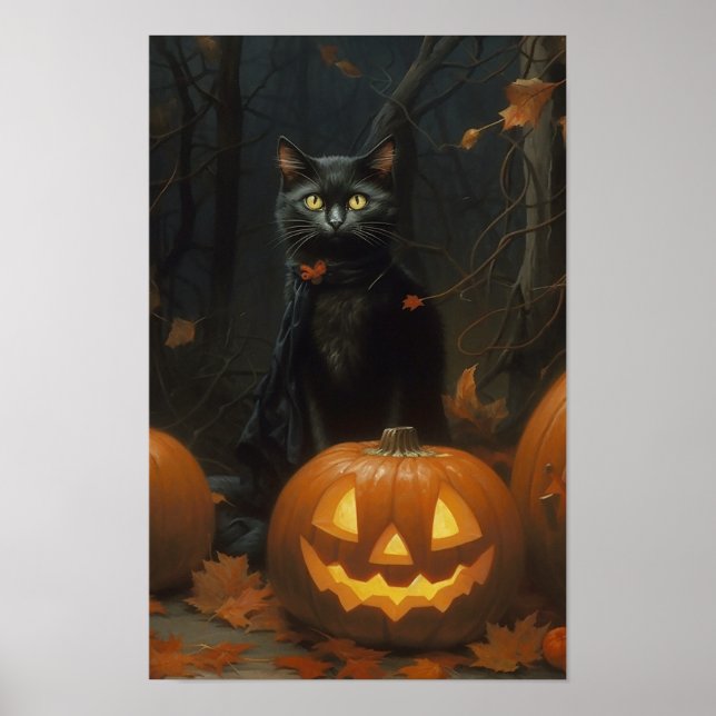 Poster Halloween Cat (Frente)
