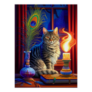 Pôster Halloween Cat
