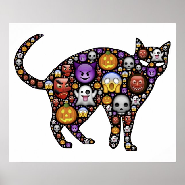 PÔSTER HALLOWEEN CAT (Frente)
